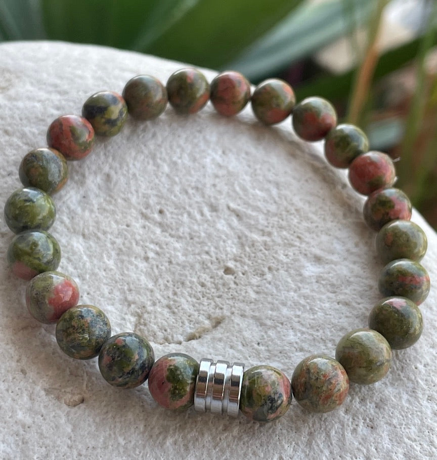 Unakite Bracelet for Men