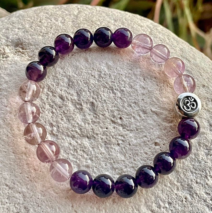 Purple and Lavender Amethyst Bracelet