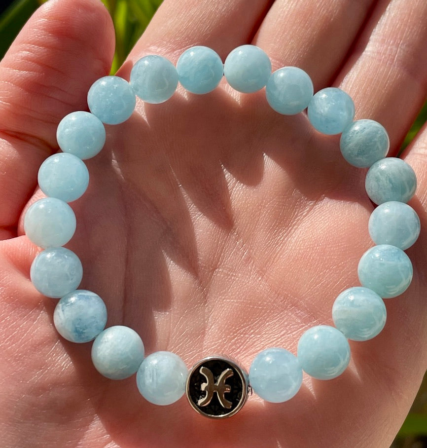 Pisces on Aquamarine