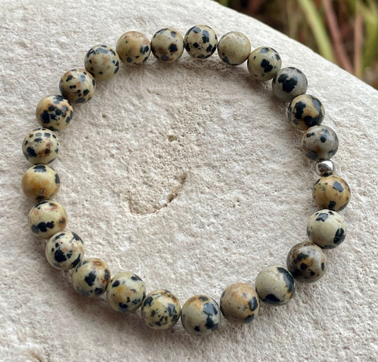 Dalmatian Jasper Yogi Bracelet