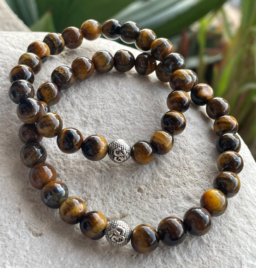 Golden Tiger’s Eye with Om Charm - Unisex