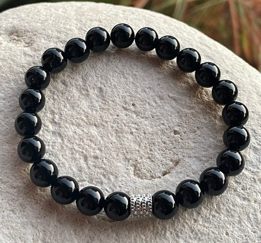 Black Tourmaline Bracelet for Men