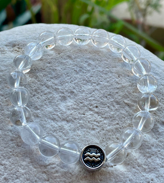 Aquarius on Clear Quartz